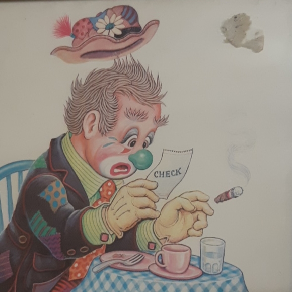 K CHIN HOBO Clown Litho Art 3 Picture Wall hanging Circus decor - Picture 2 of 6